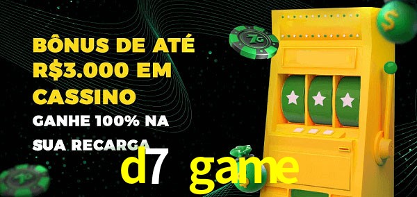 d7 game melhor bônus de depósito