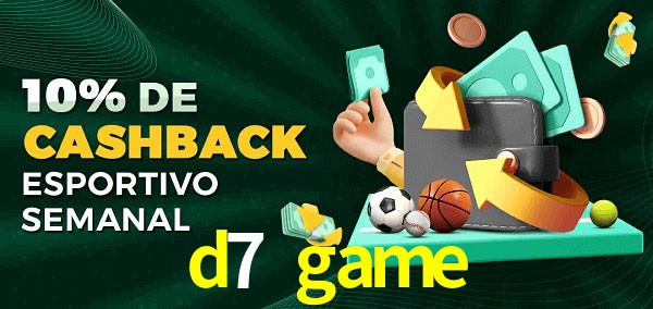 10% de bônus de cashback na d7 game
