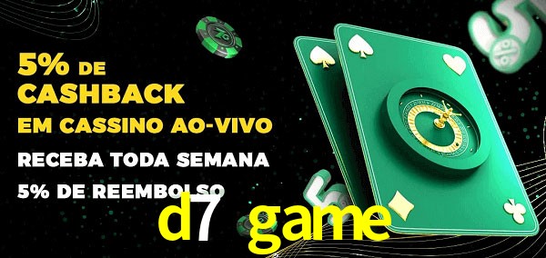 Promoções do cassino ao Vivo d7 game